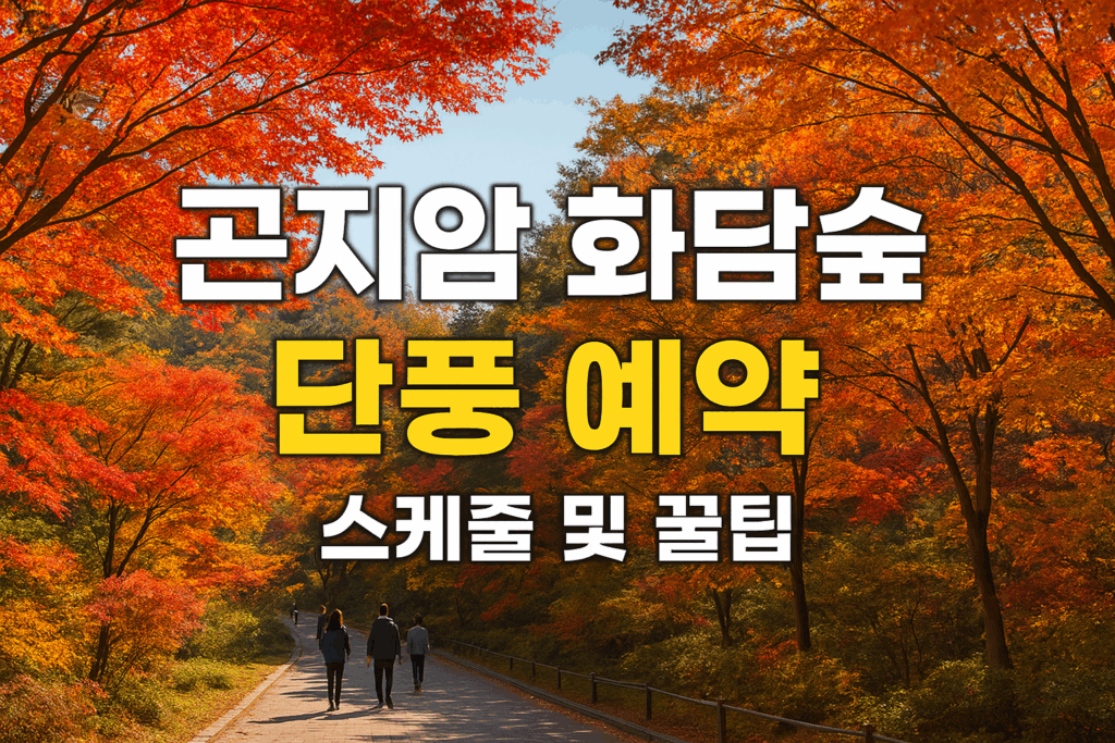 2025 곤지암 화담숲 단풍구경 예약과 즐길 거리 총정리 요약이미지
